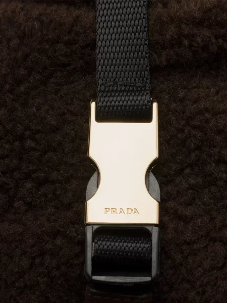 Căciulă Prada din fleece maro