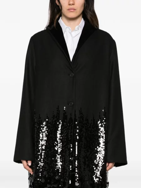 Gulerat palton Collection Privée? cu paiete negru