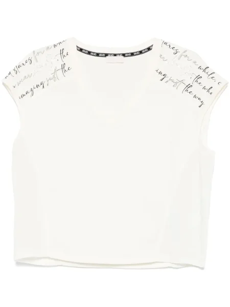 Блуза Liu Jo с V-образно деколте бяло