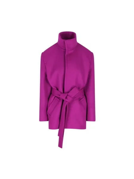 Płaszcz Saint Laurent wełniany fioletowy