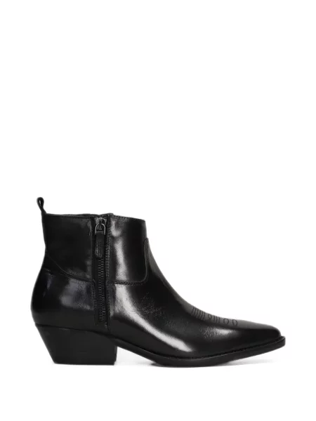 Cizme scurte Julie Dee din piele negru