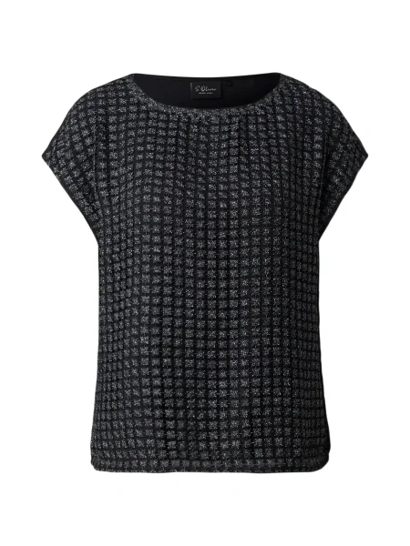 S.Oliver Bluză / argintiu negru
