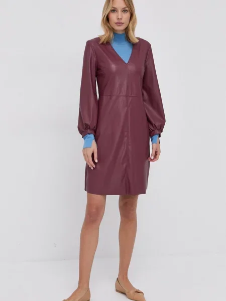 MAX&Co. Rochie mini evazata bordo