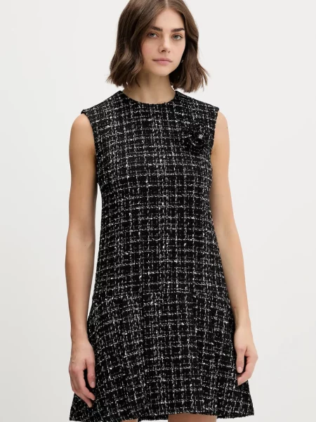 Obleka z volno HUGO črna