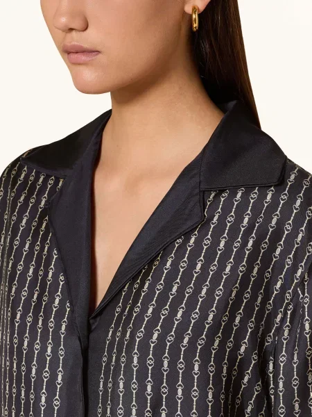 Claudie Pierlot Bluzka Jedwabna schwarz złota