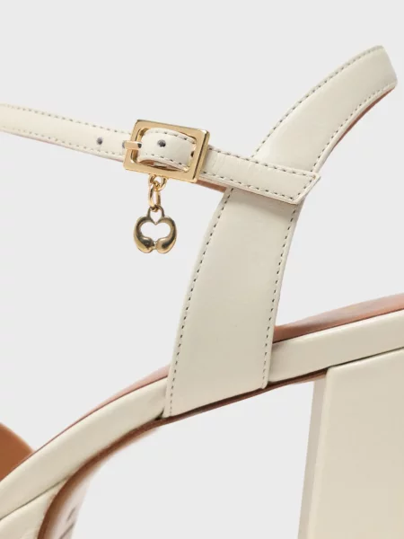 Шкіряні босоніжки Maje білі