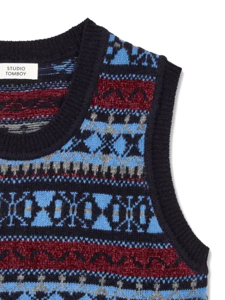 Vestă Studio Tomboy tricotate albastru