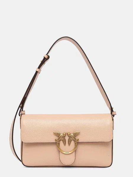 Pinko Geantă crossbody feminină din piele roz