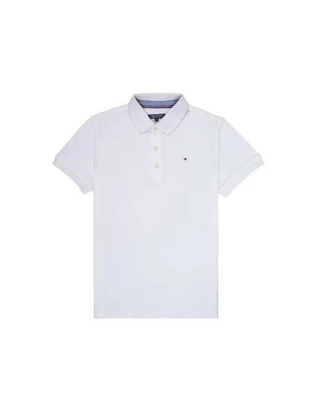 Polo majica Tommy Hilfiger s kratkimi rokavi bela