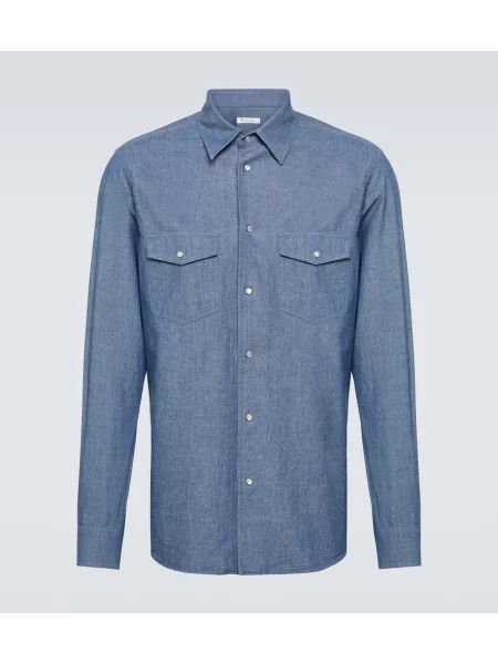 Риза Loro Piana синьо