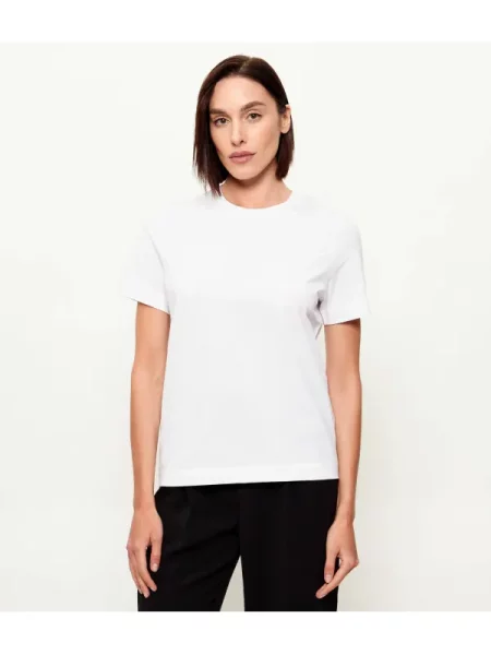 BOSS BLACK Tricou Ecosa | Relaxed fit alb