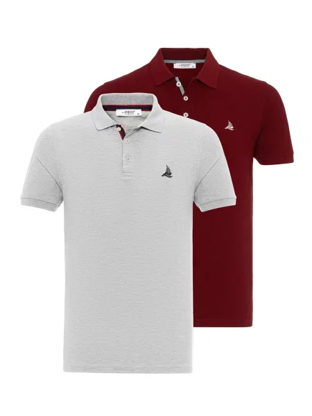 By Diess Collection Tricou / roșu bordeaux gri