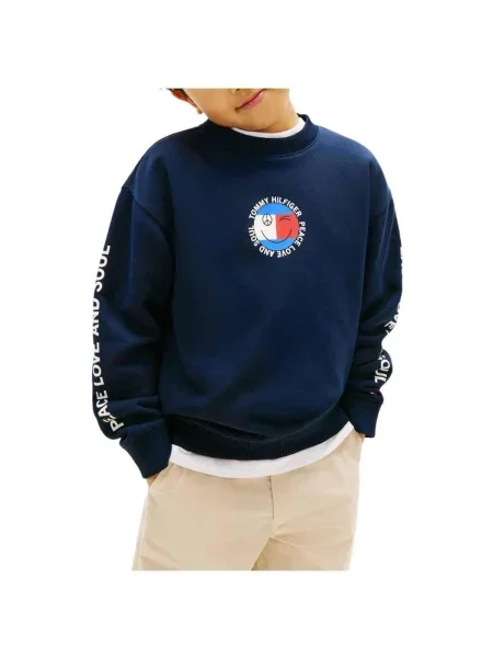 Geacă copii Tommy Hilfiger albastru