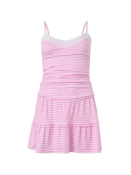HOLLISTER Rochie roz deschis alb