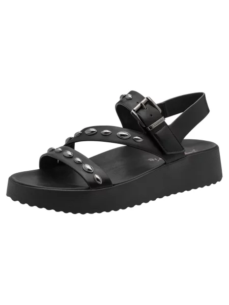 Tamaris Sandale / argintiu negru