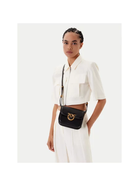 PINKO Torebka Love Box Bag Fl Mini czarny