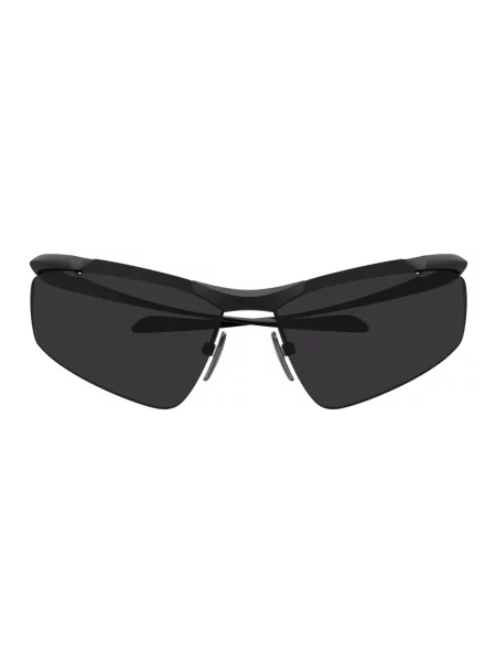 Lniane okulary przeciwsłoneczne Balenciaga w geometryczne wzory szare