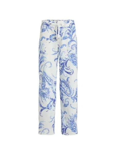 Pantaloni Lauren Ralph Lauren de in cu imagine cu model paisley alb