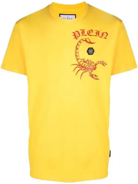 Tricou Philipp Plein cu imagine galben