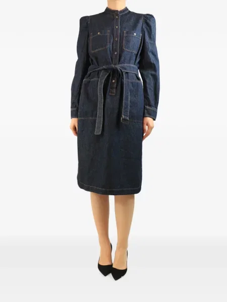 Cu centură rochie midi Weekend Max Mara albastru