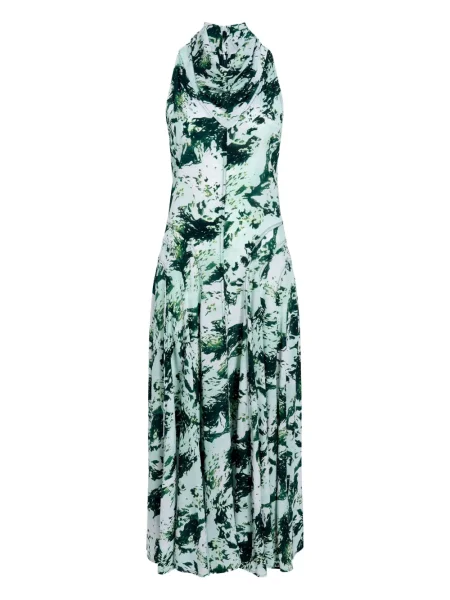Rochie midi Proenza Schouler cu imagine până la genunchi de costum verde