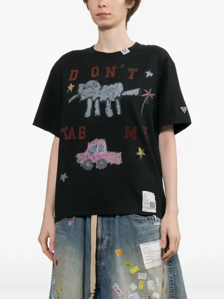 Tricou Maison Mihara Yasuhiro cu imagine negru