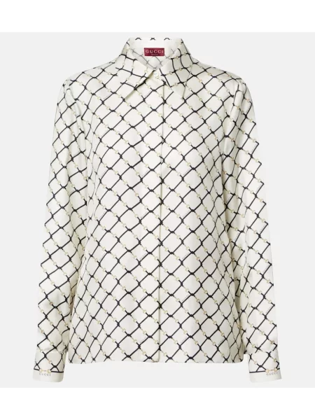 Cămașă Gucci de mătase alb