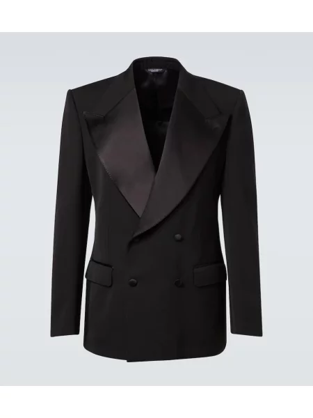 Volnena ukrojena obleka Dolce&gabbana črna