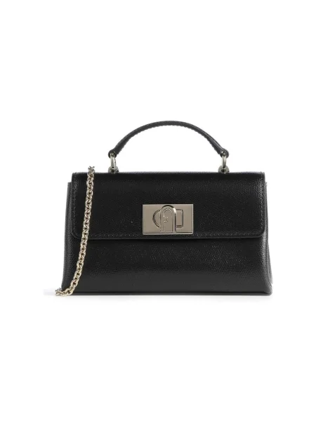 Geantă de mână Furla din piele negru