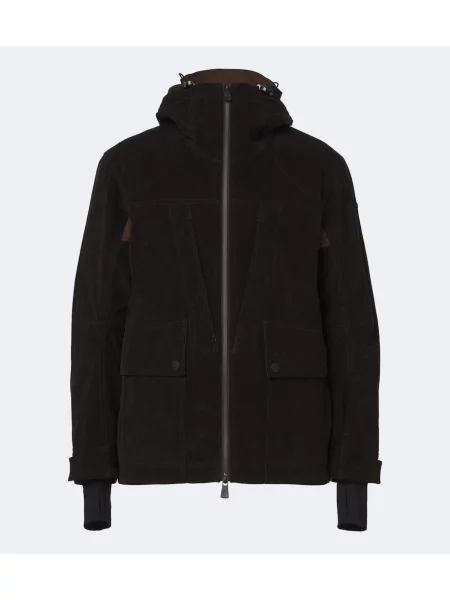 Manšestrová lyžařská bunda Moncler Grenoble hnědá