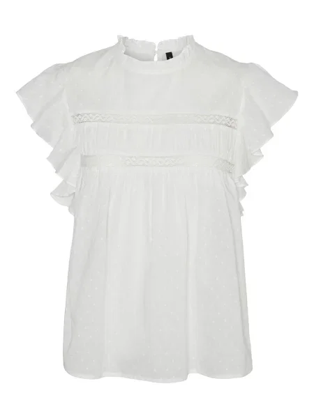 VERO MODA Bluză TRINE' alb