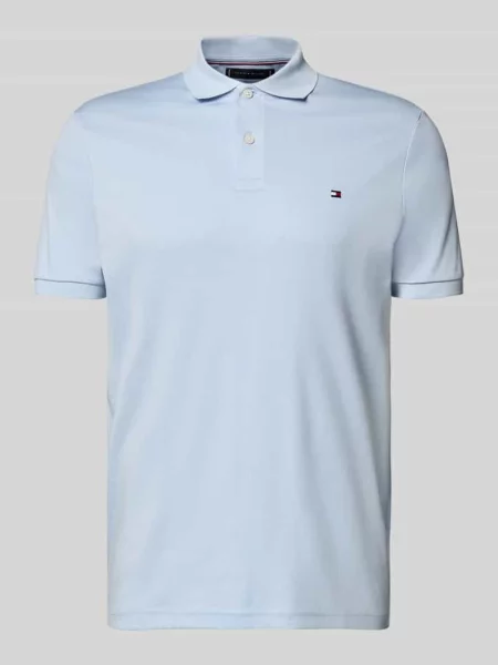 Tommy Hilfiger polo gładki niebieski