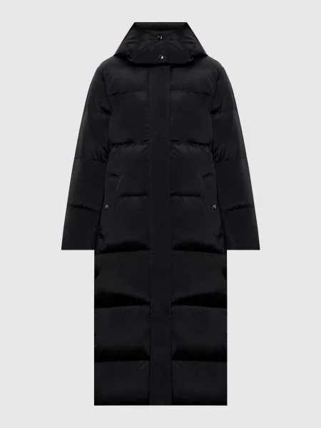 Подовжений пуховик Woolrich чорний