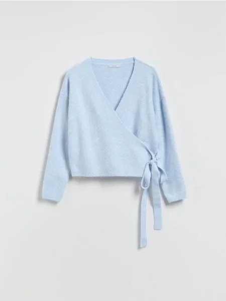 Reserved Pulover cu cordon albastru-deschis albastru