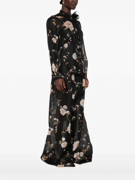 Cămașă Zimmermann cu model floral cu imagine negru