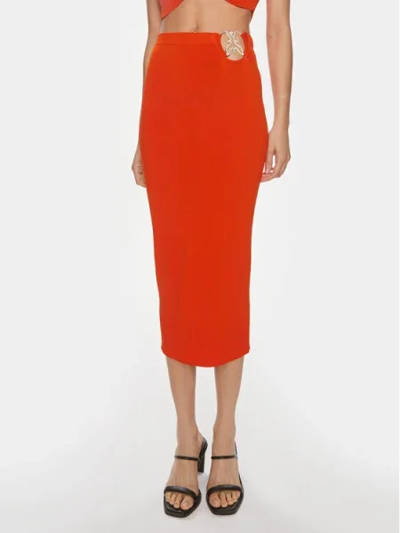 Patrizia Pepe Fustă tip creion portocaliu