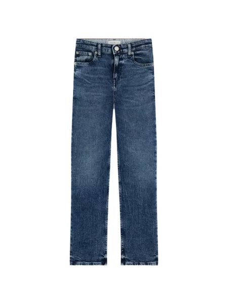 Jeansy straight leg dziecięce Tommy Hilfiger niebieskie