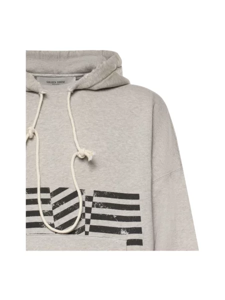Bluza z kapturem Golden Goose szara
