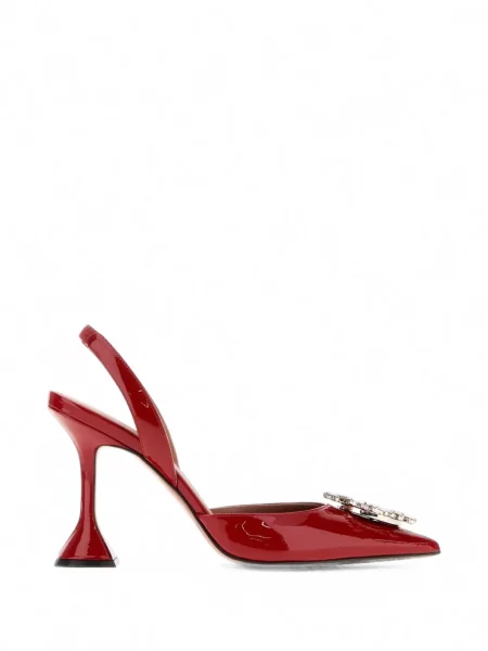 Pantofi cu toc Amina Muaddi slingback roșu