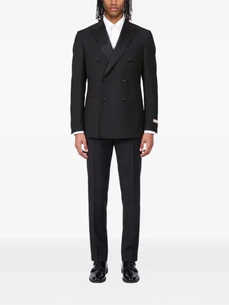 Costum Canali cu două rânduri de nasturi negru