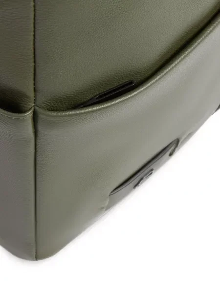 Rucsac Piquadro din piele cu cataramă verde