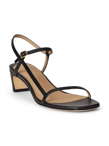 Kožené sandále Lauren Ralph Lauren Laine Md Hl čierna