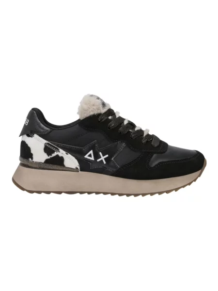 Sneakersy Sun68 skórzane czarne
