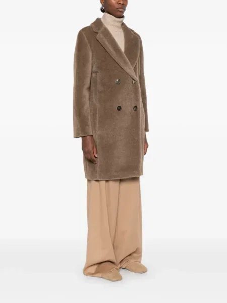 Palton 's Max Mara cu două rânduri de nasturi maro
