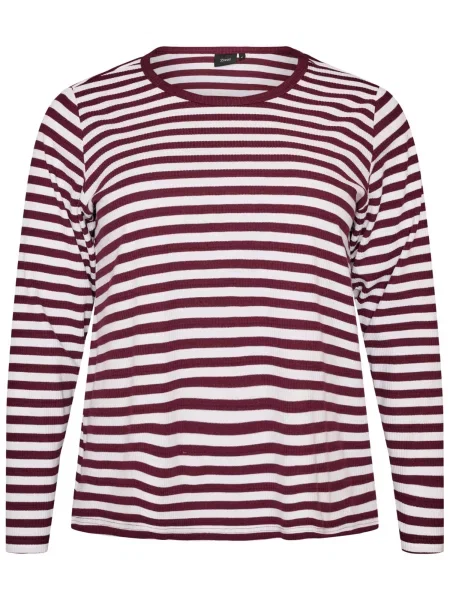 Zizzi Tricou MEILLIE roşu închis alb
