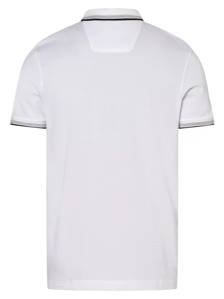 BOSS Black Tricou albastru noapte / gri alb