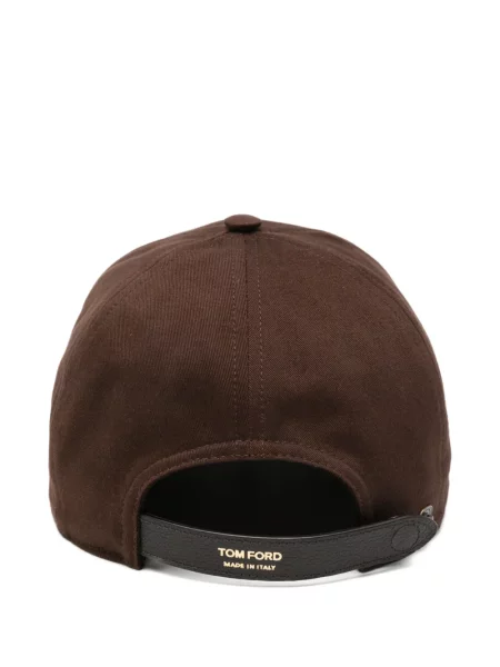 Șapcă Tom Ford cu broderie maro