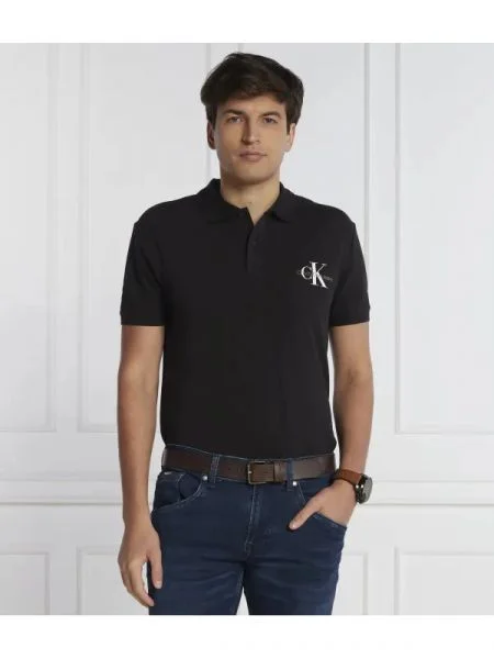CALVIN KLEIN JEANS Tenisz póló MONOLOGO fekete