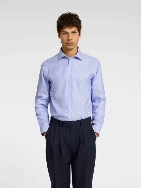SELECTED HOMME Košeľa SLHLUX denim modrá