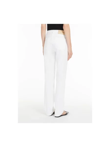 Jeansy straight leg Max Mara białe